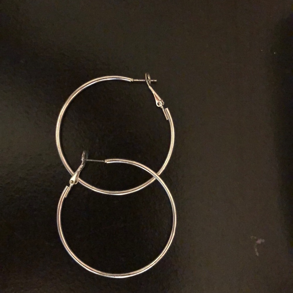 Silver hoops